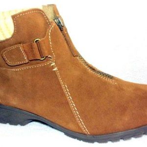 Boots 11W New Sporto Micha Tan Waterproof Suede Knit Collar Bootie 11W Ladies
